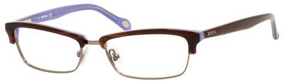 Fossil Marlena Eyeglasses, 0AY4(00) Havana Blue