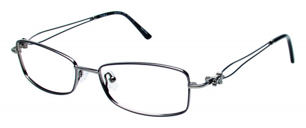 Tura R207 Eyeglasses, Gun/Black (GUN)