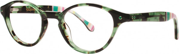 Lilly Pulitzer Allaire Eyeglasses, Green Tortoise