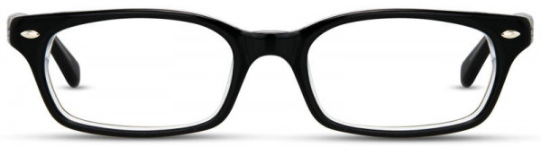 David Benjamin Old School Eyeglasses, 3 - Black / Crystal