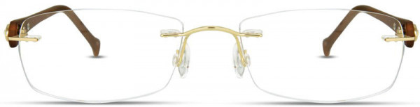 Cote D'Azur Boutique-172 Eyeglasses, 1 - Gold / Brown