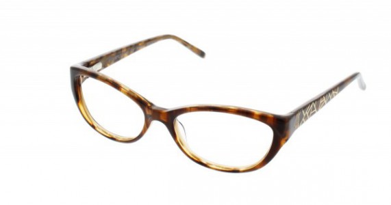 Ellen Tracy NADI Eyeglasses, Brown Horn