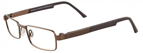 EasyClip EC301 Eyeglasses, SATIN DARK BROWN