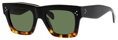 Celine Celine 41054/S Sunglasses, 0FU5(1E) Black Havana Tortoise