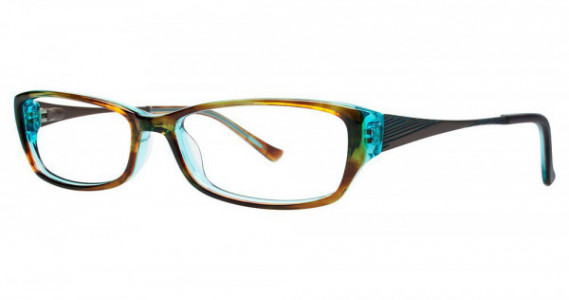 Genevieve ATTEMPT Eyeglasses, Brown/Teal