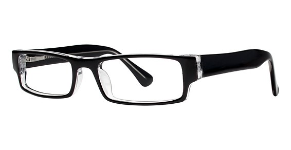 Modern Optical Reality Eyeglasses, Black/Crystal
