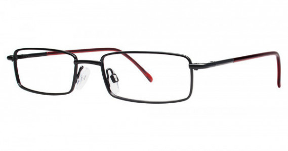 Modern Optical DATA Eyeglasses, Matte Black/Burgundy