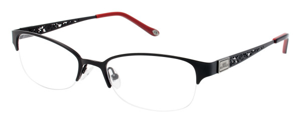 Lulu Guinness L752 Eyeglasses, Black/Red (BLK)