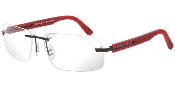 Porsche Design P 8233 Eyeglasses, Black, Red Matte (A)