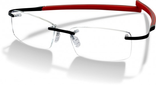TAG Heuer REFLEX METALLIC TEMPLES 0344 Eyeglasses, Black / Carbon -Red Temples (010)