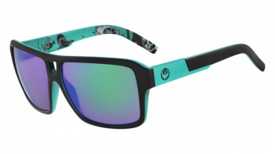 Dragon DR THE JAM 3 Sunglasses, (032) JET TEAL WITH GREEN ION  LENS