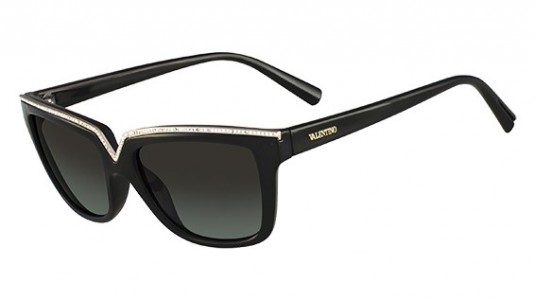 Valentino V646SR Sunglasses, (001) BLACK