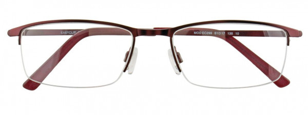 EasyClip EC299 Eyeglasses, 010 - Satin Dark Red Brown