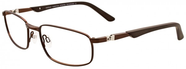 EasyClip EC316 Eyeglasses, SATIN DARK BROWN