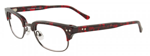 Takumi TK922 Eyeglasses, 030 - Clear Red & Dark Grey