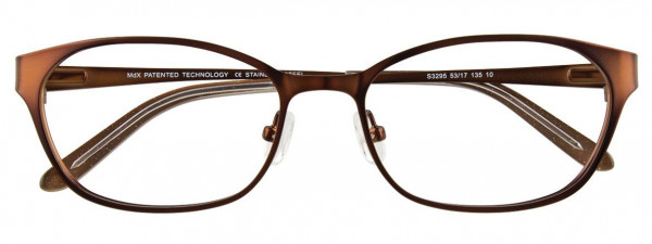 MDX S3295 Eyeglasses, 010 - Satin Dark Brown & Gold