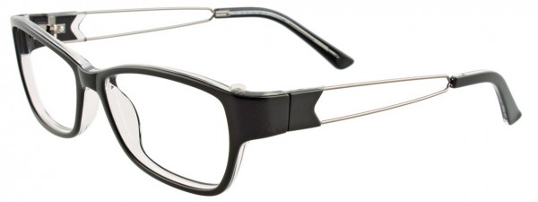 Takumi TK925 Eyeglasses, BLACK AND CLEAR