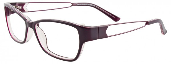 Takumi TK925 Eyeglasses, DARK PURPLE AND CLEAR