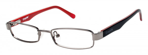 Crayola Eyewear CR110 Eyeglasses, GN GUNMETAL/BLACK, RED