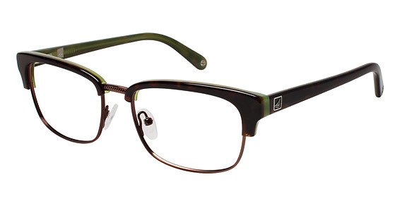 Sperry Top-Sider Booth Bay Eyeglasses, C02 Tortoise/Olive