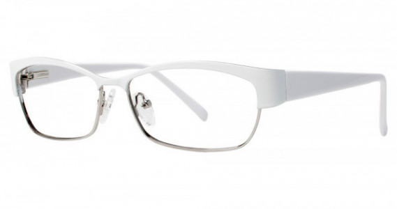 Genevieve COMMIT Eyeglasses, White/Silver
