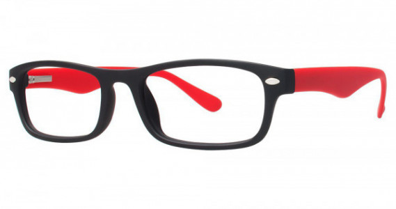 Modern Optical LAUNCH Eyeglasses, Matte Black/Red