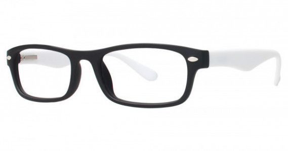 Modern Optical LAUNCH Eyeglasses, Matte Black/White