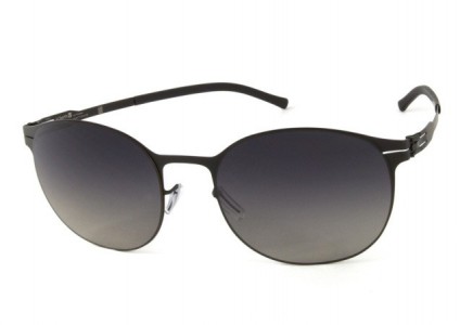 ic! berlin U1 Kotti Sunglasses, Black / Black to Grey Polarized