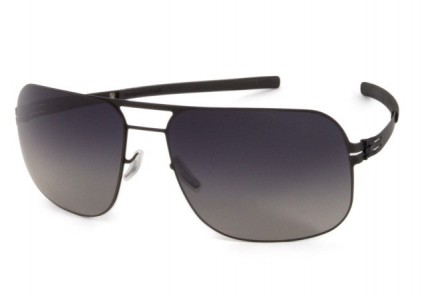 ic! berlin U5 Alex Sunglasses, Black / Black to Grey Polarized