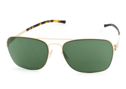 ic! berlin Die Wetterfahne Sunglasses, Matte-Gold / Green Nylon
