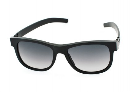 ic! berlin Fahrlehrer Klaus Sunglasses, Black-Rough / Black to Grey