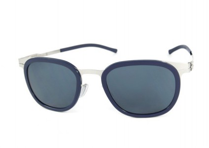 ic! berlin S3 Rummelsburg Sunglasses, Chrome-Blue / Grey Nylon