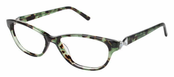 Ted Baker B711 Eyeglasses, Forest Tort (GRN)