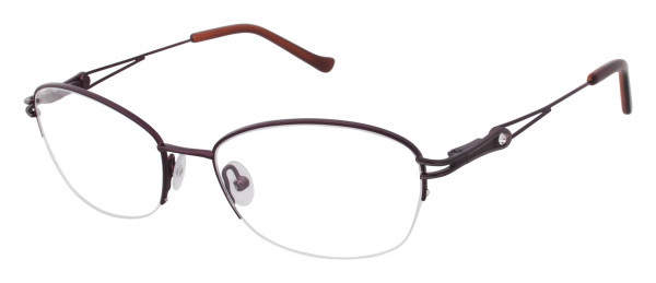 Tura R520 Eyeglasses, Wine/Gun (WIN)