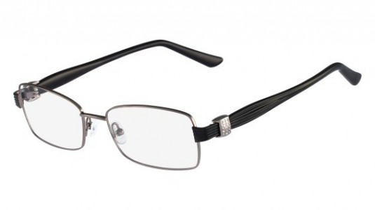Ferragamo SF2131R Eyeglasses, 015 SHINY DARK GUNMETAL