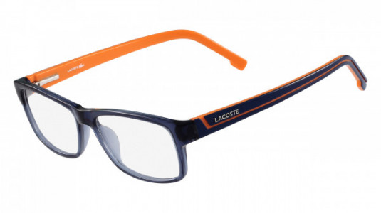 Lacoste L2707 Eyeglasses, (421) BLUE STEEL/ORANGE