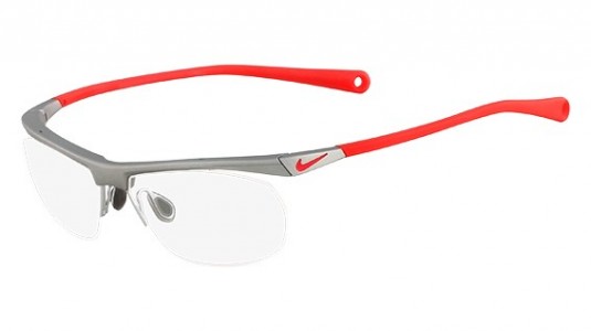 Nike NIKE 7072/1 Eyeglasses, (048) MATTE PLATINUM/HYPER RED