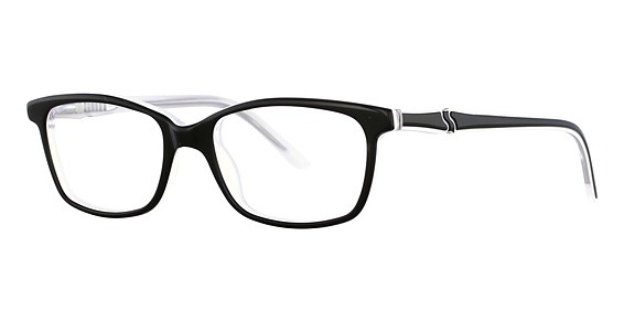 Seventeen 5388 Eyeglasses, Balck/White