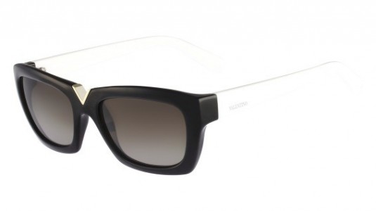 Valentino V665S Sunglasses, (016) BLACK AND WHITE