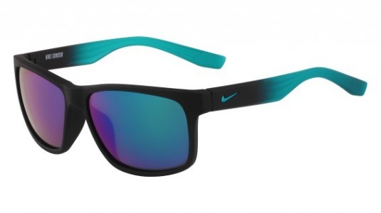 Nike NIKE CRUISER R EV0835 Sunglasses, (003) MAT BLK/GRN GRAD W/GY GRN FL