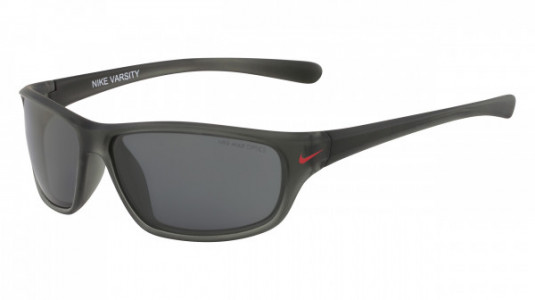 Nike NIKE VARSITY EV0821 Sunglasses, (005) CRYSTAL MATTE DARK GREY/UNIVERSITY RED WITH GREY  LENS