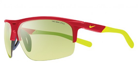 Nike RUN X2 S R EV0803 Sunglasses, 671 GYM RED/VOLT/VOLT LENS
