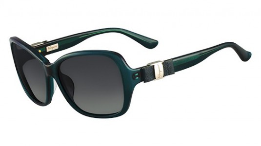 Ferragamo SF657SL Sunglasses, 321 PETROL GREEN