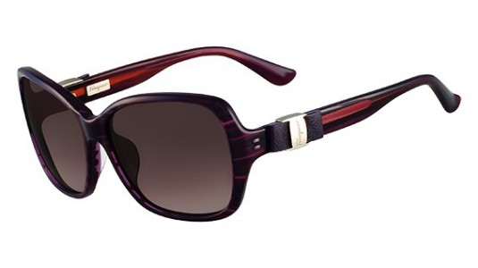 Ferragamo SF657SL Sunglasses, 502 STRIPED VIOLET