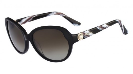 Ferragamo SF708S Sunglasses, 001 BLACK