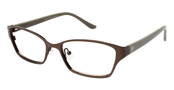 Ann Taylor AT202 Eyeglasses, C02 Matte Brown/Olive Horn
