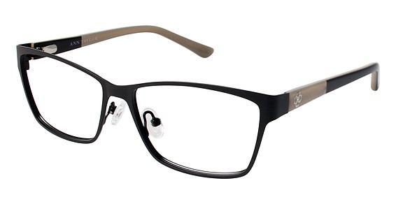 Ann Taylor AT205 Eyeglasses, C01 Matte Black/Black Milky Grey