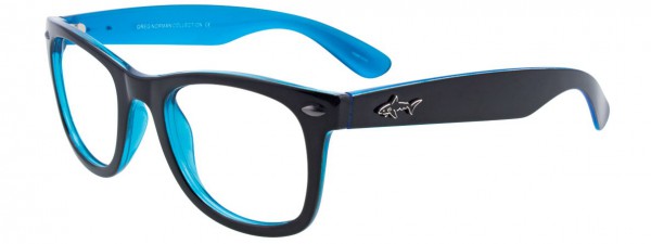 Greg Norman GN229 Eyeglasses, BLACK AND BLUE INSIDE