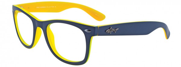 Greg Norman GN229 Eyeglasses, NAVY AND YELLOW INSIDE