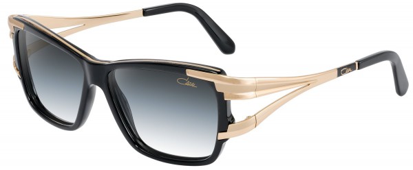 Cazal Cazal 8013 Sunglasses, 001 Black-Gold/Grey Gradient lenses